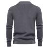 Ymosrh Men Sweater, Pullover Sweater Couple Christmas Sweaters V Neck Men's Casual Comfort Quarter Zip Thick Early Fall Deer Plush Sweater Top and Pullovers Zipper Funny Sweater Mens (3XL, Gray) view 3