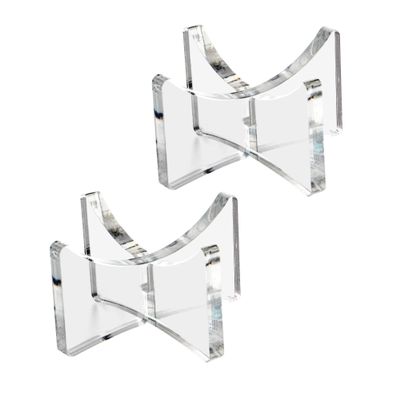 Yes!Fresh Acrylic Baseball Holders for Ball Memorabilia Display, Softball Display, Tennis Display Rack (1.97x1.1 inch, Clear)