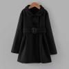 Girls Light Jacket Toddler Girls Winter Windproof Coat Jacket Kids Warm Fleece Outerwear Jacket (Black, 3-4 Years) view 3