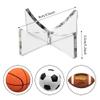 Acrylic Ball Stand Holder Display Stand for Football Basketball Soccer, Volleyball Rugby Sports Ball Storage Rack, Trophy Autograph Memorabilia Display Cases (3.54x1.3 inch, Clear) view 3