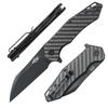 Firebird GANZO FH31B-CF Pocket Folding Knife Razor Sharp Wharncliffe D2 Steel Black Blade Carbon Fiber Handle with Clip Hunting Fishing Folder Camping Outdoor EDC Pocket Knife (CF Black) view 1