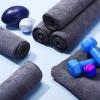 Handepo 12 Pcs Microfiber Workout Gym Towels, 360 GSM 12 x 30 Inch Gentle and Fast Drying Absorbent Towels for Men Women Yoga Travel Sports(Gray) view 3