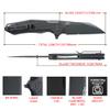 Firebird GANZO FH31B-BK Pocket Folding Knife Wharncliffe D2 Steel Black Blade G10 Anti-Slip Handle with Clip Camping Hunting Fishing Folder Outdoor EDC Knife (Black) view 2