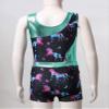 Yartina Girls Printed Gymnastics Leotard Dance Outfit 2 Pieces Swimwear Jumpsuit with Shorts Suit Dark Night 6 Years view 4