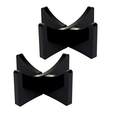 Yes!Fresh Acrylic Baseball Holders for Ball Memorabilia Display, Softball Display, Tennis Display Rack (1.97x1.1 inch, Black)