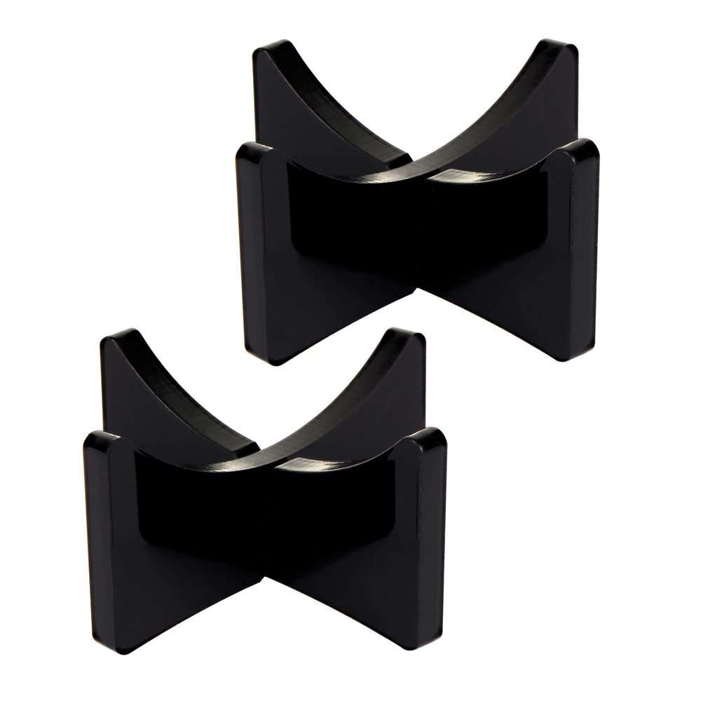 Yes!Fresh Acrylic Baseball Holders for Ball Memorabilia Display, Softball Display, Tennis Display Rack (1.97x1.1 inch, Black)