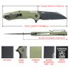 Firebird GANZO FH31B-GR Folding Pocket Knife Wharncliffe D2 Steel Black Blade Ergonomic G10 Handle with Clip Hunting Fishing Flipper Camping Outdoor EDC Knife (Green) view 2