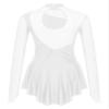 FEESHOW Women Figure Skating Dresses Glittery Rhinestone Lyrcial Dresses Contemporary Dance Costumes Uniforms #04-White X-Large view 4
