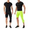 Blaward Men's One Leg Tights 3/4 Compression Pants Athletic Base Layer Underwear Active Legging for Basketball Running view 1