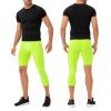 Blaward Men's One Leg Tights 3/4 Compression Pants Athletic Base Layer Underwear Active Legging for Basketball Running view 4