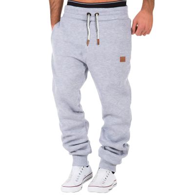 XUETON Fleece Sweatpant for Men Slim Fit Tapered Leg Gym Running Workout Pants Athletic Drawstring Joggers with Pockets(Grey,X-Large)