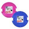 Superio Round Snow Saucer Sleds- Plastic Disc Sleds for Kids and Adults- Heavy Duty Sled Discs with Handles for Downhill Sledding, Winter Outdoor Sports (Blue-Fuchsia, 26 Inch) view 1
