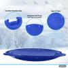 Superio Round Snow Saucer Sleds- Plastic Disc Sleds for Kids and Adults- Heavy Duty Sled Discs with Handles for Downhill Sledding, Winter Outdoor Sports (Blue-Fuchsia, 26 Inch) view 4