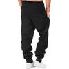 XUETON Fleece Sweatpant for Men Slim Fit Tapered Leg Gym Running Workout Pants Athletic Drawstring Joggers with Pockets(Black,3X-Large) view 2