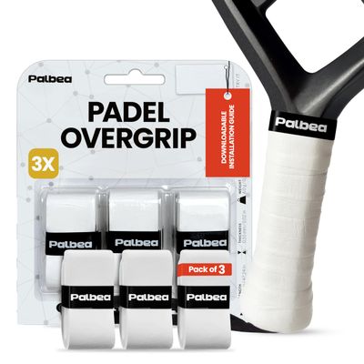 Palbea Padel Racket Grip Tape - Packs of 3. Padel Tennis Racket Grip Tape - Padel Tennis Grips Overgrip for Sweat Absorption & Non-Slip. Also Suitable as Tennis Racquet Grip Wrap Tape.