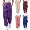 XUETON 2023 Fashion Cinch Bottom Sweatpants for Women High Waisted Workout Athletic Joggers Baggy Lounge Pants with Pockets(Blue,Medium) view 4