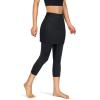 XUETON Womens Tennis Skirted Leggings with Pockets Capris Yoga Leggings with Skirts Active Workout Athletic Golf Yoga Pants Tights(Black,XX-Large) view 4