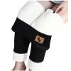 XUETON Womens Casual Sherpa Fleece Lined Winter Leggings High Waist Tummy Control Thermal Warm Workout Yoga Pants Tights(B-Black,Small) view 1