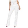 XUETON Bell Bottom Jeans for Women Plus Size Ripped High Waisted Classic Stretchy Bootcut Flared Denim Pants(White,4X-Large) view 1