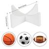 Acrylic Ball Stand Holder Display Stand for Football Basketball Soccer, Volleyball Rugby Sports Ball Storage Rack, Trophy Autograph Memorabilia Display Cases (3.54x1.3 inch, White) view 3