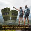 BaHoki Essentials Fingerless Training Gloves - Neoprene Material with Non Slip Fabric Palm Grip - Climbing Gloves (Green, X-Large) view 3