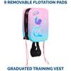 SwimWays Power Swimr Outdoor Pool Swim Vest for Kids, Adjustable Kid Pool Float for Swim Training, Medium Pink Mermaid view 3