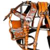 AMAZING HORSE STUFF Exclusive 3 Tone Leather Horse Driving Harness for Single Horse Cart with Designer Conchos All Over The Harness | Stainless Steel Hardware | view 3