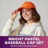 Bright Pastel Baseball Caps - 12 Pieces Multicolor view 2