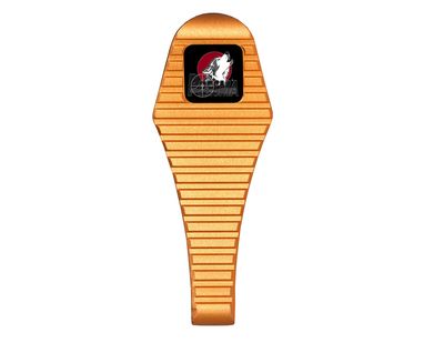 PRESMA Cobra CNC Machined Aluminum buttpad Recoil buttpad with Quick Detach Hole for 1.25" Tube. (Orange)