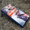 Amish-Made Poly Outdoor Cornhole Set, Patriotic Flag Design view 1