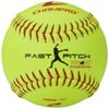 Champro 11 Unaffiliated Practice Fastpitch Softballs, Optic Yellow Leather Cover, Pack of 12 view 1