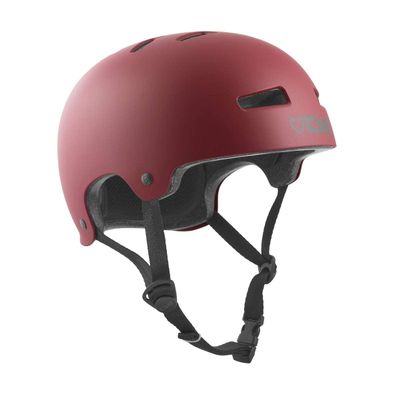 TSG Evolution Bike & Skate Helmet w/Snug Fit | for Cycling, BMX, Skateboarding, Rollerblading, Roller Derby, E-Boarding, E-Skating, Urban | EPS Protection, Swiss Design (Satin Oxblood, L/XL 57-59 cm)