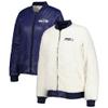 G-III Sports Women's Oatmeal/College Navy Seattle Seahawks Switchback Reversible Full-Zip Jacket view 1