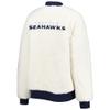 G-III Sports Women's Oatmeal/College Navy Seattle Seahawks Switchback Reversible Full-Zip Jacket view 3