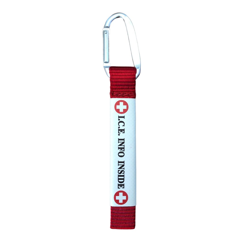 I.C.E. Products USA in Case of Emergency I.C.E. Ultralite Horse and Rider ID (Red) Ideal for Natural Disaster Preparation