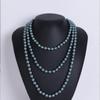 1920s Long Fake Pearls Strand Necklace Layered Retro Vintage Imitation Round Beaded Ball for Women Flapper Party Wedding Costume Party Halloween Jewelry Mother's Day Gift-Gray view 2