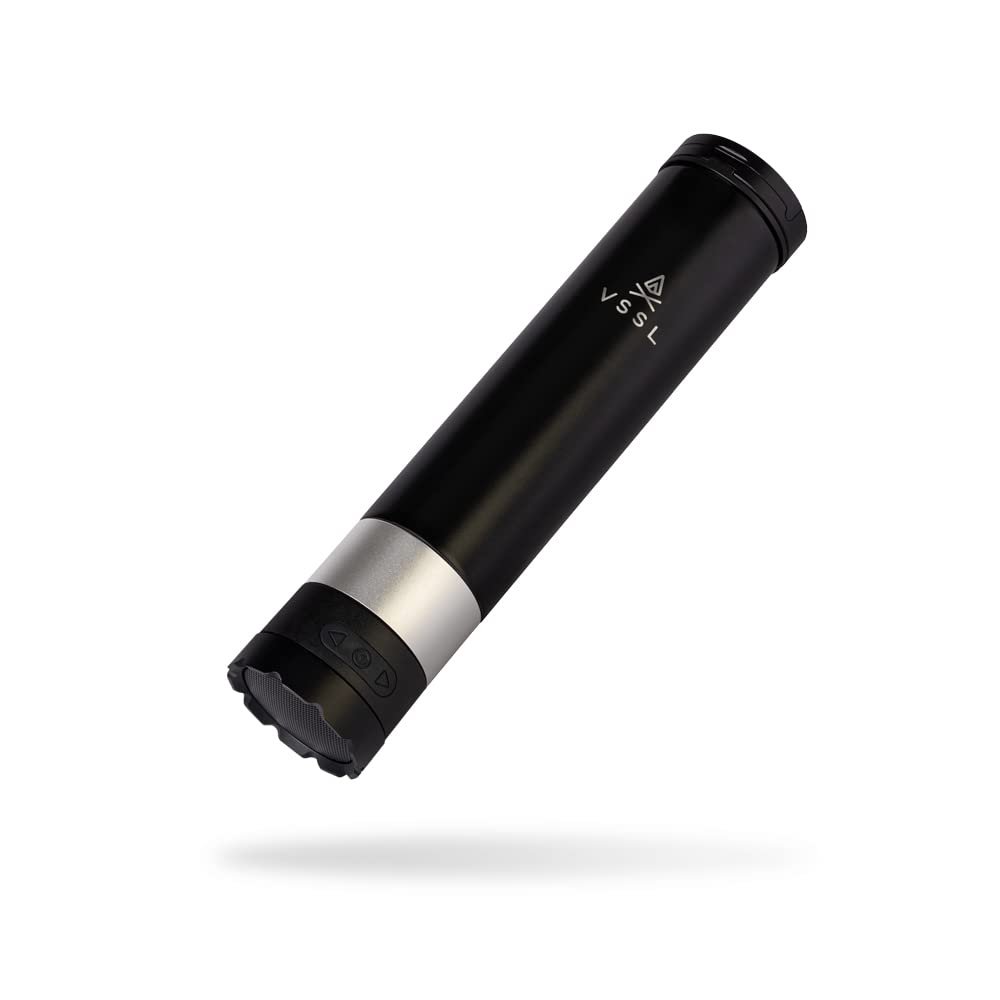 VSSL Insulated Flask with Weatherproof True Wireless Speaqua Speaker, Stainless Steel, Double-Walled Insulation, USB-C Recharge, Cord Included