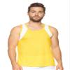 Expert Brand USA-Made Men's Oxymesh Dry Fit Athletic Tank Top Muscle Shirt Yellow/White view 1