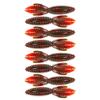 BAITFUEL B Bug Infused with Supercharged X55 Formula Gel: Fish Scent Technology with Powerful Attractants | 4.3-Inch, Green Pumpkin TX Red Swirl (PN: X48626) view 1