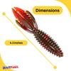 BAITFUEL B Bug Infused with Supercharged X55 Formula Gel: Fish Scent Technology with Powerful Attractants | 4.3-Inch, Green Pumpkin TX Red Swirl (PN: X48626) view 2
