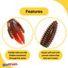 BAITFUEL B Bug Infused with Supercharged X55 Formula Gel: Fish Scent Technology with Powerful Attractants | 4.3-Inch, Green Pumpkin TX Red Swirl (PN: X48626) view 3