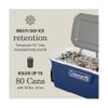 Coleman Classic Series Insulated Portable Rolling Cooler with Wheels, Leak-Resistant Outdoor Hard Cooler Keeps Ice up to 5 Days, 100-Quart view 2