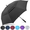 ZOMAKE Golf Umbrella Windproof, Extra Large Oversized Heavy Duty Double Canopy for Rain, Sports Games & Push Cart(51inch,Black) view 1