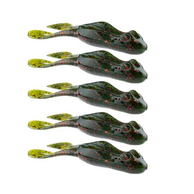 BAITFUEL BF Toad Infused with Supercharged X55 Formula Gel: Fish Scent Technology with Powerful Attractants | 4-Inch, Watermelon Red (PN: X85504)