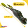 BAITFUEL BF Toad Infused with Supercharged X55 Formula Gel: Fish Scent Technology with Powerful Attractants | 4-Inch, Watermelon Red (PN: X85504) view 2