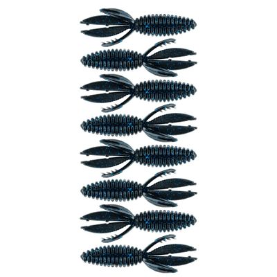 BAITFUEL B Bug Infused with Supercharged X55 Formula Gel: Fish Scent Technology with Powerful Attractants | 4.3-Inch, Black Blue Flake (PN: X48522)