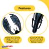 BAITFUEL Paca Slim Infused with Supercharged X55 Formula Gel: Fish Scent Technology with Powerful Attractants | 4-Inch, Black Blue Flake (PN: X65522) view 3