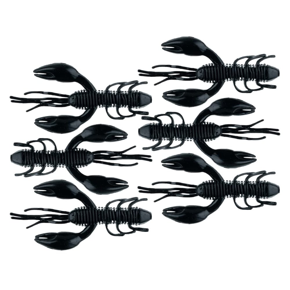 BAITFUEL Zaga Craw Infused with Supercharged X55 Formula Gel: Fish Scent Technology with Powerful Attractants | 2-Inch, Black (PN: X76501)