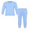 Hansber Unisex Kids Thermal Underwear Set for Boys Girls Long Johns Base Layer Tops with Bottoms Sky,Blue 5-6 Years view 1
