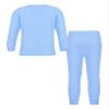 Hansber Unisex Kids Thermal Underwear Set for Boys Girls Long Johns Base Layer Tops with Bottoms Sky,Blue 5-6 Years view 2